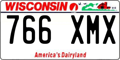 WI license plate 766XMX