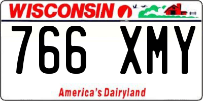 WI license plate 766XMY