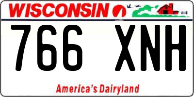 WI license plate 766XNH