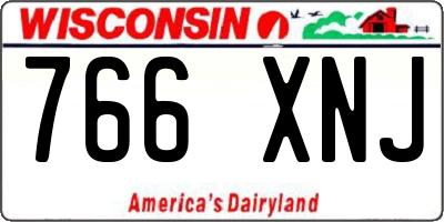 WI license plate 766XNJ
