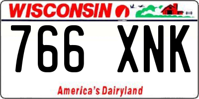 WI license plate 766XNK