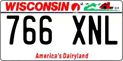 WI license plate 766XNL