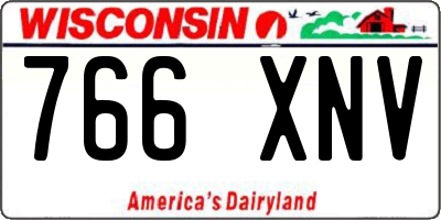 WI license plate 766XNV