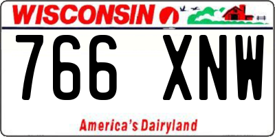 WI license plate 766XNW