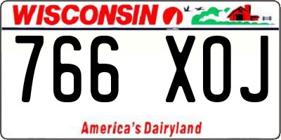 WI license plate 766XOJ