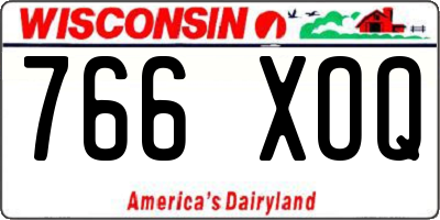 WI license plate 766XOQ