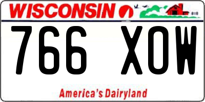 WI license plate 766XOW