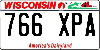 WI license plate 766XPA