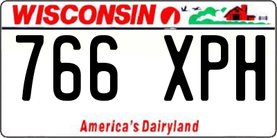 WI license plate 766XPH