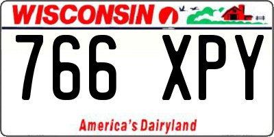 WI license plate 766XPY
