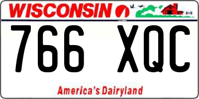 WI license plate 766XQC