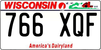 WI license plate 766XQF