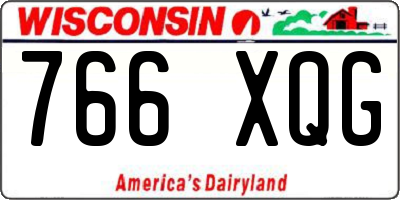WI license plate 766XQG