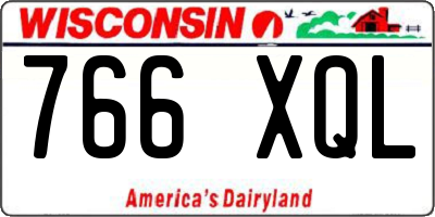 WI license plate 766XQL