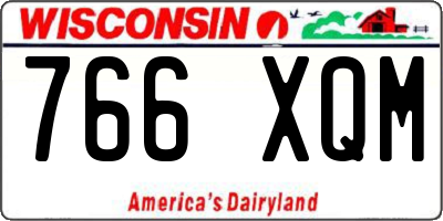 WI license plate 766XQM