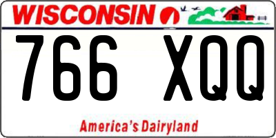 WI license plate 766XQQ