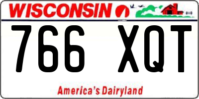 WI license plate 766XQT