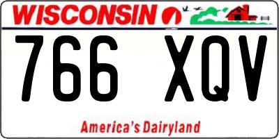 WI license plate 766XQV
