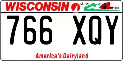 WI license plate 766XQY