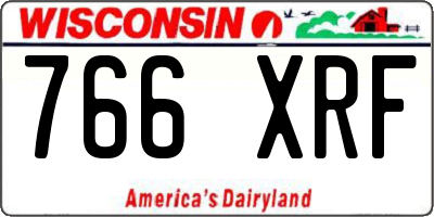 WI license plate 766XRF