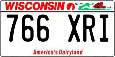 WI license plate 766XRI