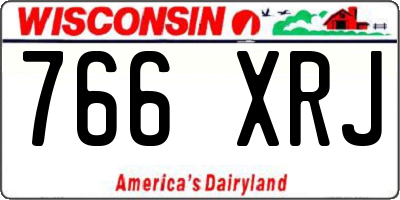 WI license plate 766XRJ