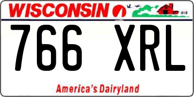 WI license plate 766XRL