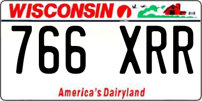 WI license plate 766XRR