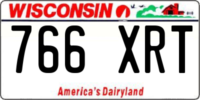 WI license plate 766XRT