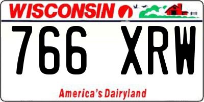 WI license plate 766XRW