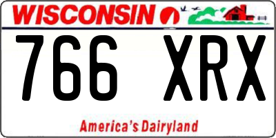 WI license plate 766XRX