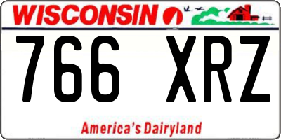 WI license plate 766XRZ