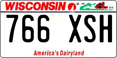WI license plate 766XSH