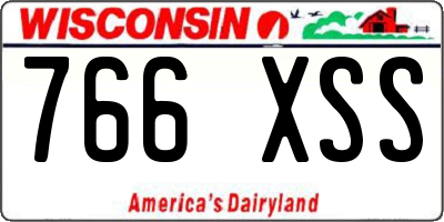 WI license plate 766XSS