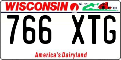 WI license plate 766XTG