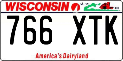 WI license plate 766XTK