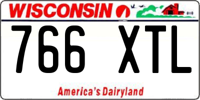 WI license plate 766XTL