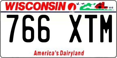 WI license plate 766XTM