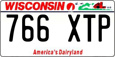 WI license plate 766XTP