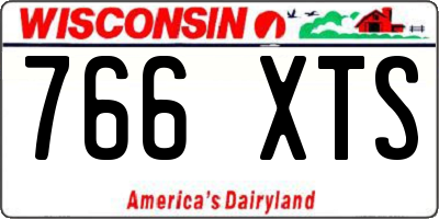 WI license plate 766XTS