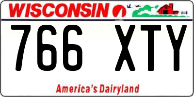 WI license plate 766XTY