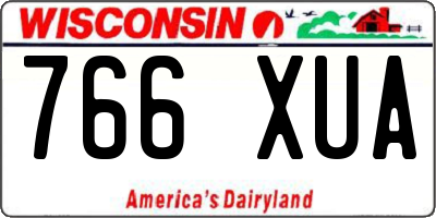 WI license plate 766XUA