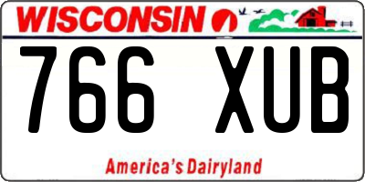 WI license plate 766XUB