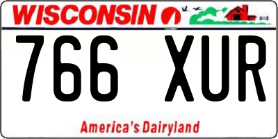 WI license plate 766XUR