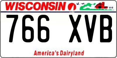WI license plate 766XVB