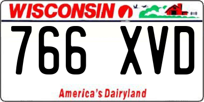 WI license plate 766XVD
