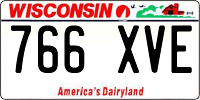WI license plate 766XVE