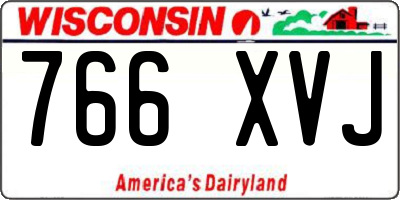 WI license plate 766XVJ
