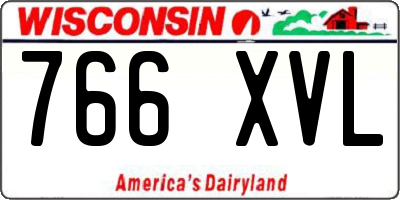 WI license plate 766XVL