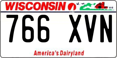 WI license plate 766XVN